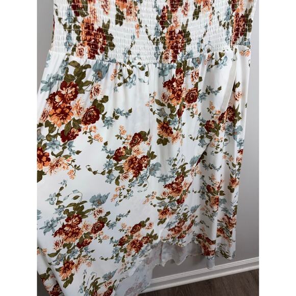 Women’s Floral Maxi Dress Sz 2x J for Justify Peasant Boho Festival High Low - Picture 4 of 10
